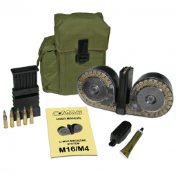 AR15 M16 M4 Beta 100 Round C-MAG System  - Clear Cover OD Pouch